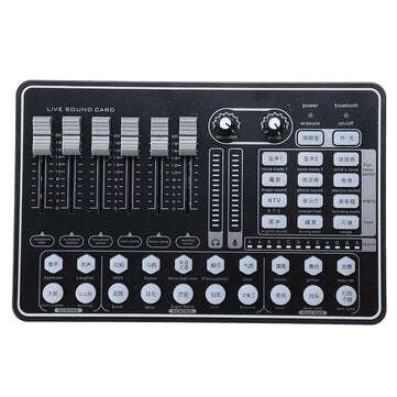GAX-H9 Audio Mixer Sound Card USB External Computer PC Mobile Phone Live Audio Microphone Sound Card