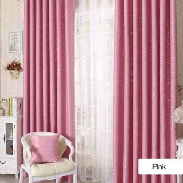 Honana WX-C13 Sky Star Blackout Curtains Thermal Insul... (COLOR.: PINK | CURTAIN SIZE: 100CMX130CM)