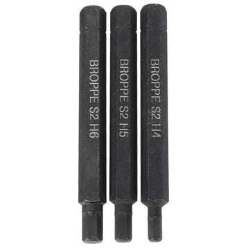 BROPPE 3pcs H4-H6 Hexagon Impact Screwdriver Bits 8mm Hex Shank 80mm Hexagon Screwdriver Bits Set