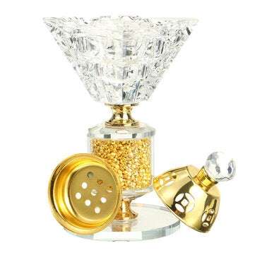 Crystal Incense Burner Arabian Style Eid Plating Metal Incense Burner Traditional Mabkhara Fort Home