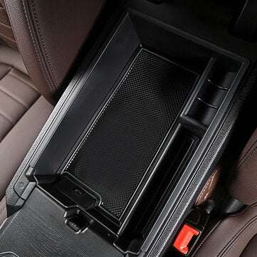 Car Center Storage Tray Box Console Armrest Organizer Black Fit For BMW 3 2020