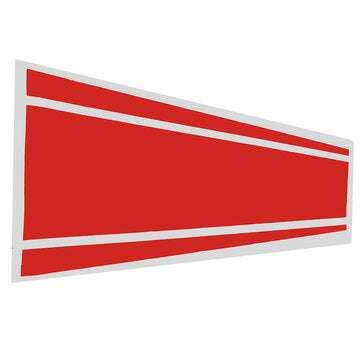 DIY Car Body Bonnet Vinyl Racing Stripe Pinstripe Decal Stickers 54CMx85CM (COLOR: RED)