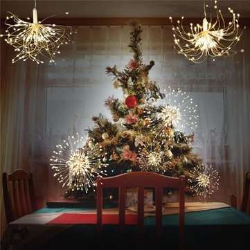 Battery Powered 100LED 8 Modes IP65 13 Keys Remote DIY Firework Fairy String Christmas Light