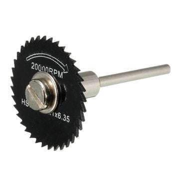 7pcs Black HSS Saw Blades Cutting Discs Mandrel Cutter Rotary Tool