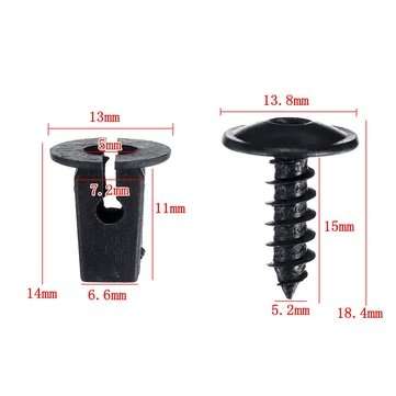 10 Pairs Of Car Buckle Fender Liner Clips For Passert Golf Tiguan Skoda