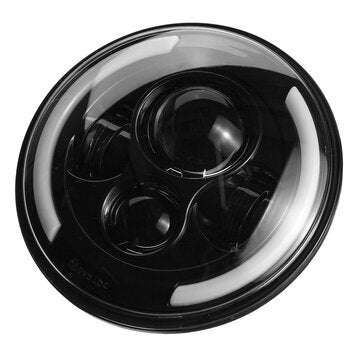 7" Motorcycle LED Projector Headlight Hi-Lo Beam Round For Jeep For Wrangler