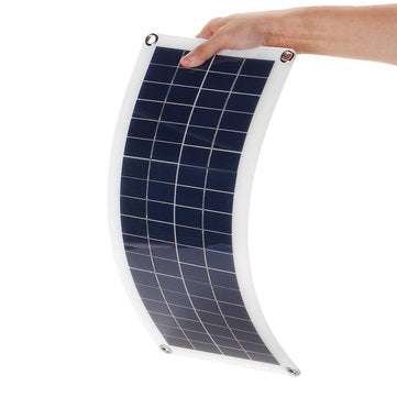 60W 18V High Efficiency Waterproof Solar Panel Charger+Dual USB Vehicle Charger