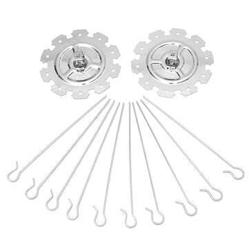 BBQ Steel Metal Roaster Rotisserie Skewers Needle Cage Oven Kebab Maker Grill