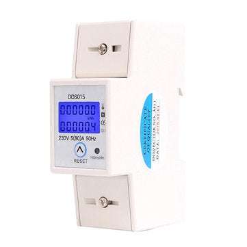 DDS015 Backlights Single Phase Energy Meter 5-80A 230V 50Hz Wattmeter Power Consumption Watt Electro