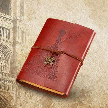 Bound Notebook Refillable Dairy Sketchbook Travel Journal to Write with Blank Pages for Women Girls