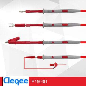 Cleqee P1503D Multimeter Probes Replaceable Needles Test Leads Kits Probes for Digital Multimeter Fe