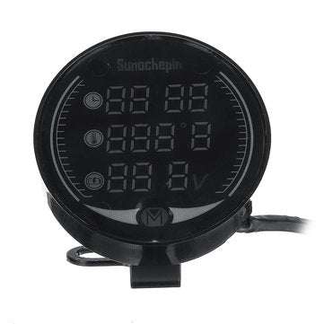 9V-24V 5-in-1 LED Night Vision USB Charger Voltage Meter Timer Temperature Display Table For Motorcy