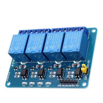 5pcs 5V 4 Channel Relay Module PIC ARM DSP AVR MSP430 Blue Geekcreit for Arduino - products that wor