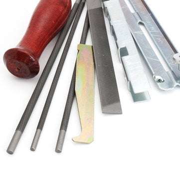8pcs Chain Saw Saw Chain Sharpening Kit Flat File Depth Gauge