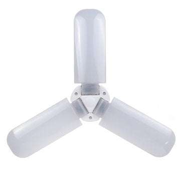 AC85-265V 45W 2835SMD Three Leaves LED Ceiling Light Bulb Foldable Garage Lamp for Home Basement Dec