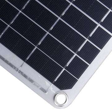 50W 18V Monocrystaline Al-Alloy at back Solar Panel Dual 12V/5V DC USB Charger For Car RV Boat