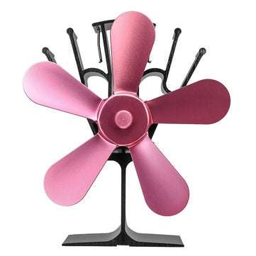 5 Blades Heat Powered Stove Fan For Wood Burner Fireplace Eco Friendly