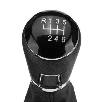 5/6 Speed Gear Shift Knob with Gaiter Boot For VW Touran 03-10 Caddy MK2 04-09  (SPEED: 6SPEED)