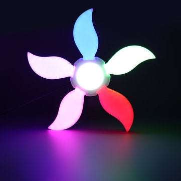 AC220V E26/E27 White Colorful Five-Leaves 140LED Garage Light Bulb Foldable Mi... (COLOR.: COLORFUL)