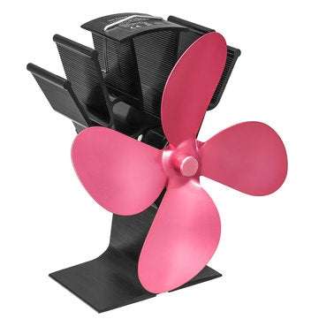 4 Blades Heat Powered Wood Stove Fan Ultra Quiet Fireplace Wood Burning Eco Fan