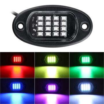 8Pcs LED RGB Offroad Rock Light Underbody Lamp bluetooth APP Control For Car Truck