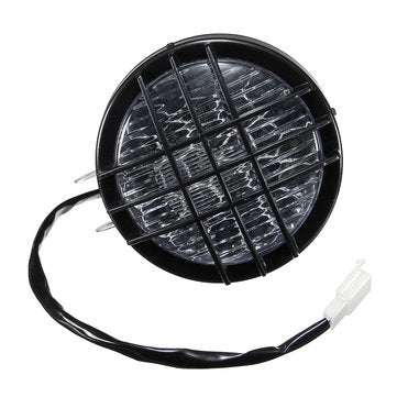 5inch LED Motorcycle Grill Headlight Headlamp Light For Harley Chopper Bobber