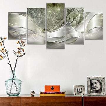 5pcs Hanging Painting Light Green Canvas Wall Art Print Painting home decor abstract Wall Art Pictur