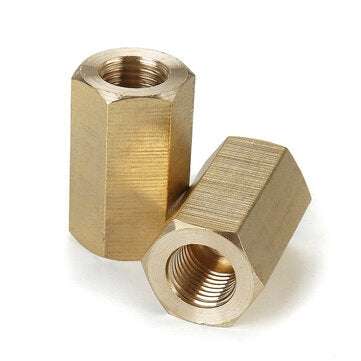 5Pcs Inverted Flare Brass Brake Line Union For 3/16`` Tube  3/8``-24 Threads