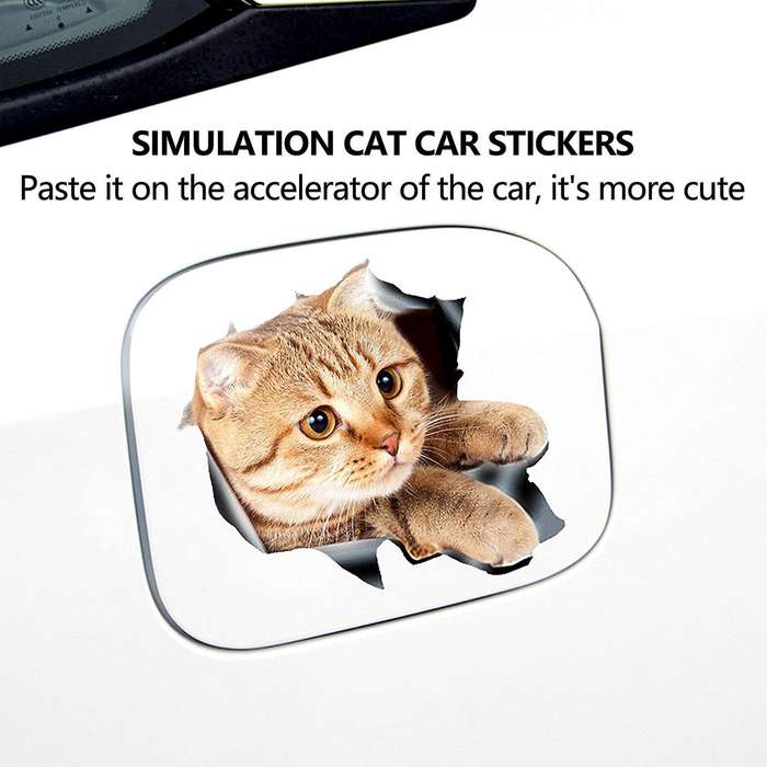 (4Pcs) 3D Car Stickers Decal / Sticker for Window, Truck, Car, Laptop or