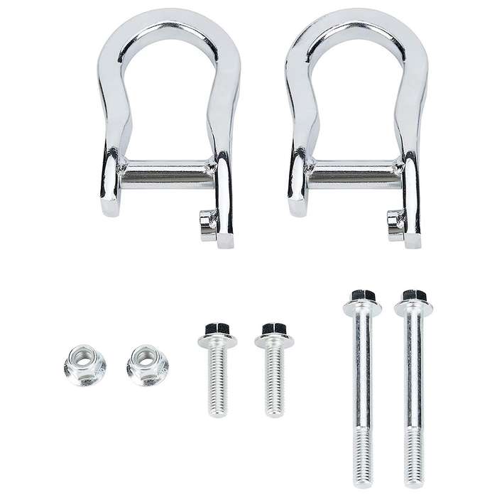 (2Pcs,Silver) Front Bumper Auto Parts Tow Hook Shackles for 1500 2007-2018 84192871