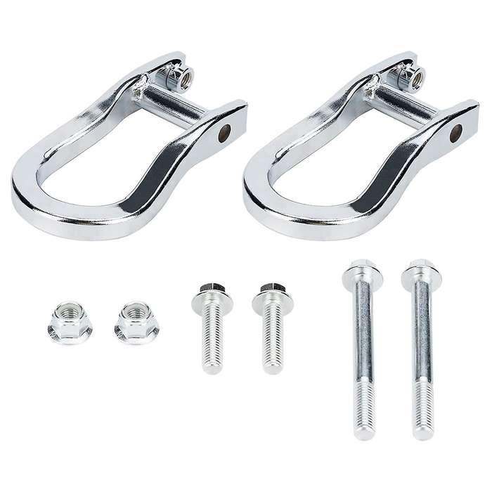 (2Pcs,Silver) Front Bumper Auto Parts Tow Hook Shackles for 1500 2007-2018 84192871