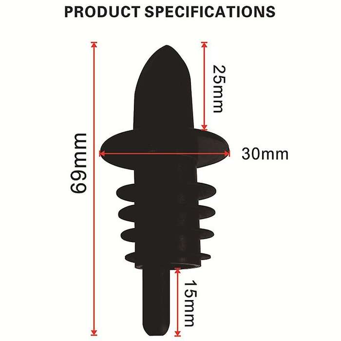 (pack Of 3) Fancy Spout Silicone Stopper Wine Pourer Bar Utensils