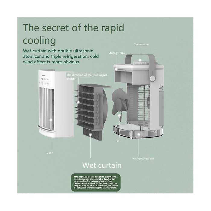 , Cooling Fan Mobile Mini Cold Air Conditioner Portable Evaporative Mini Usb Desktop Humidifier