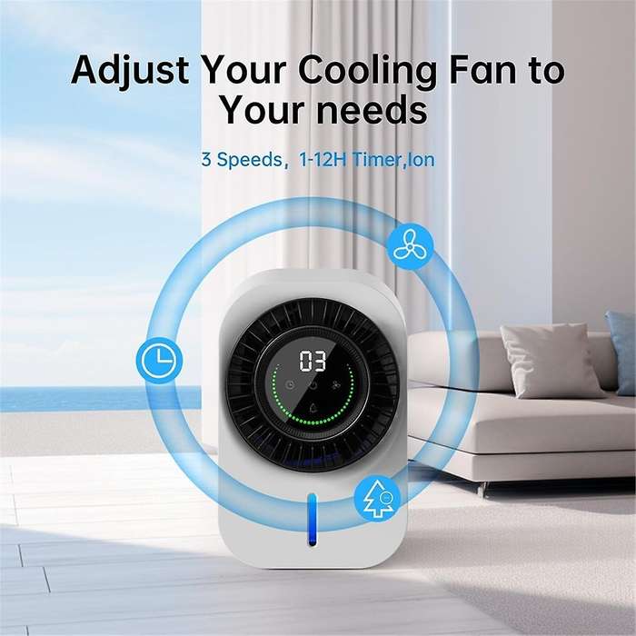 , Personal Evaporative Air Cooler with Speeds & Timer, 600ML Cooling Fan Mini Air Conditioner