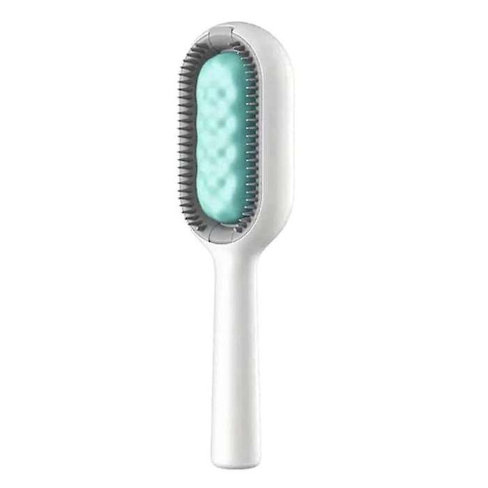 , Portable Multifunctional Pet Cleaning Brush, 2-in-1 Hair Removal and Cleaning for and -blue