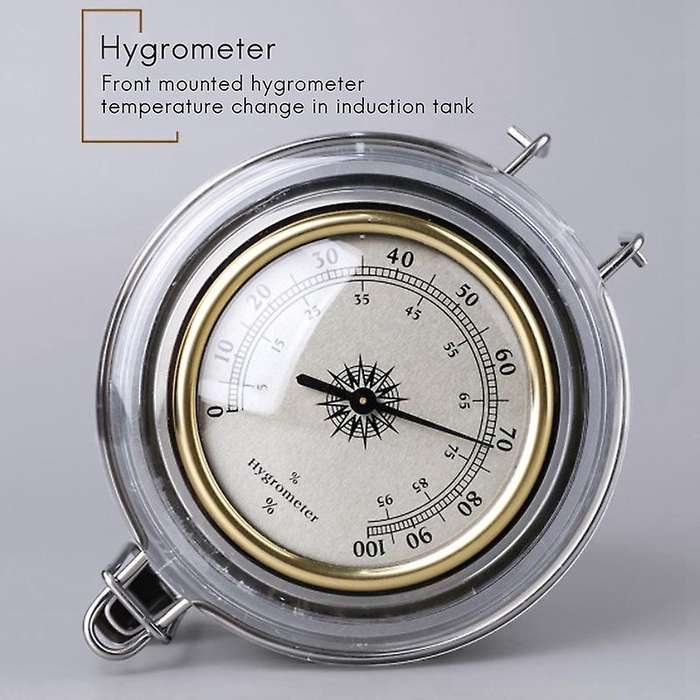 /Cigar Sealed Moisturizing Can with Hygrometer Stainless Steel Sealed Cans