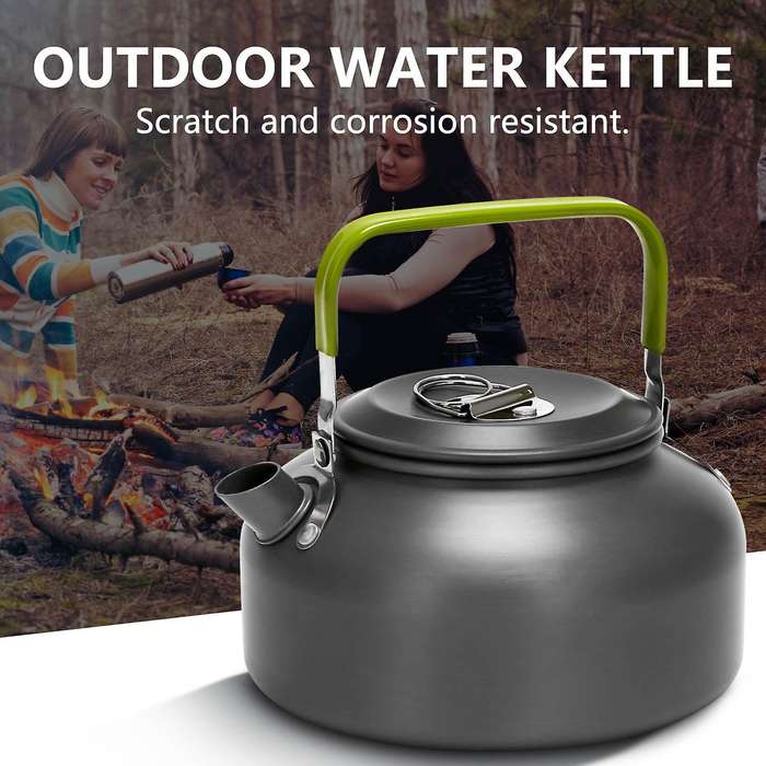 0.8l Portable Ultra-light Outdoor Hiking Camping Survival Water Kettle Teapot Coffee Pot Anodised A