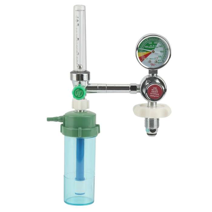 0-15L/Min Oxygen Inhaler Regulator Pressure Flow Meter Outlet External Thread G5/8 Inch