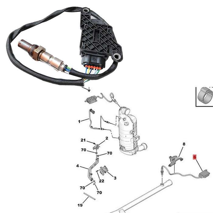 09816276480 Nitrogen Nox Sensor 3647875 for Combo 508 C3 C4 Berlingo 1.5 18-2023
