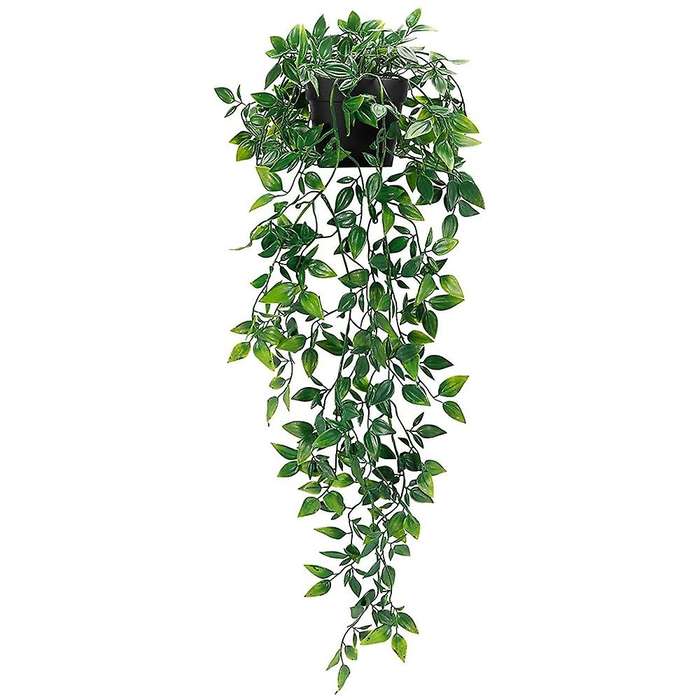 1 Pack Artificial Hanging Plants Potted Plants for Indoor Outdoor Shelf Wall Decor