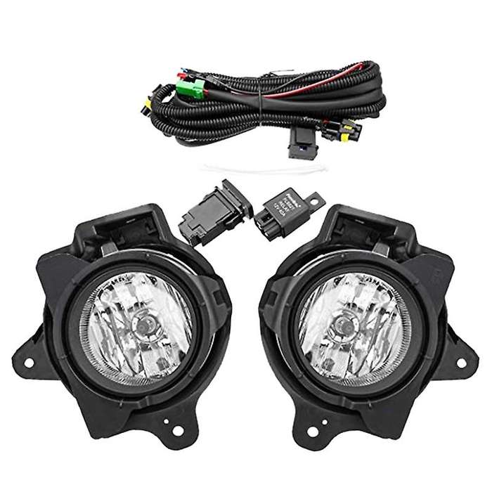 1 Pair 12V Car Fog Light Assembly Lamp for MK7 2012 2013 2014 2015 2016 with Harness Relay