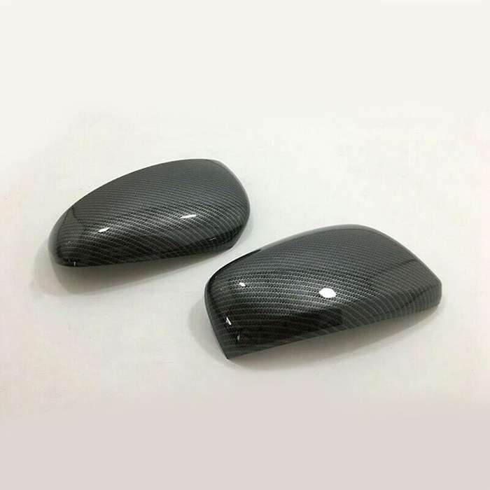 1 Pair ABS Carbon Fiber Car Rearview Mirror Shell Side Rear View Mirror Cover for Koleos 2016-2018