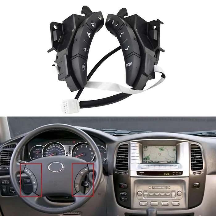 1 Pair 84247-58010 Steering Wheel Control Switch Multifunction for Highlander Land Cruiser GX470 Hig