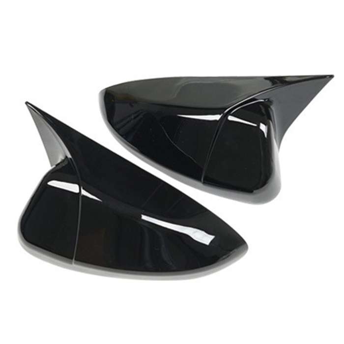 1 Pair ABS Replacement Side Mirror Covers Wing Mirror Covers Caps for Accord 2016 - 2019 Bright Blac