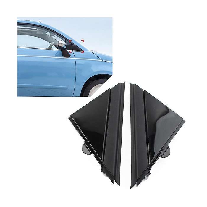 1 Pair Bright Black Rear View Mirror Triangle Mirror Decorative Plate 1SH17KX7AA 1SH16KX7AA for 2012