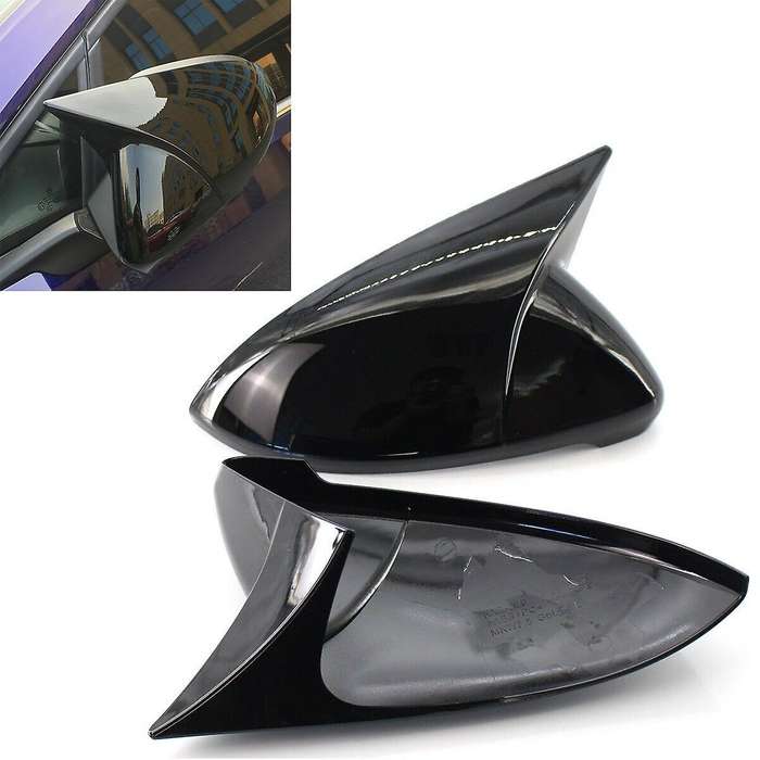 1 Pair Boat Mirror Cover Side Wing Rear View Mirror Case Covers Bright Black for GOLF 7 MK7 7.5 GT I