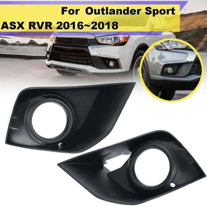 1 Pair Car Bumper Fog Light Lamp Frame Cover for Sport ASX 2016 2017 2018