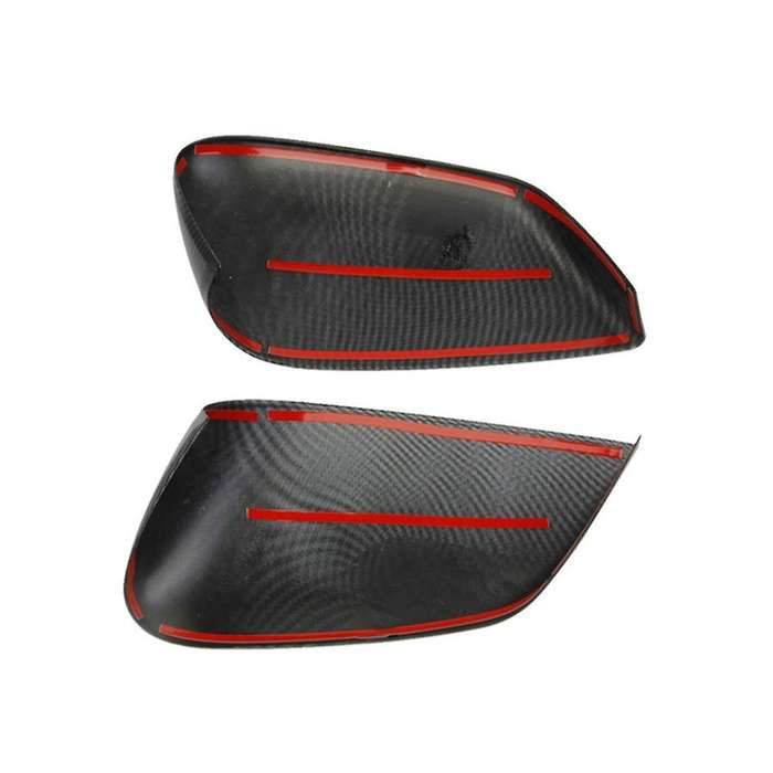 1 Pair Car Carbon Fiber Rearview Mirror Covers Side Wing Mirror Cap for Ev6 2021 2022 Lhd