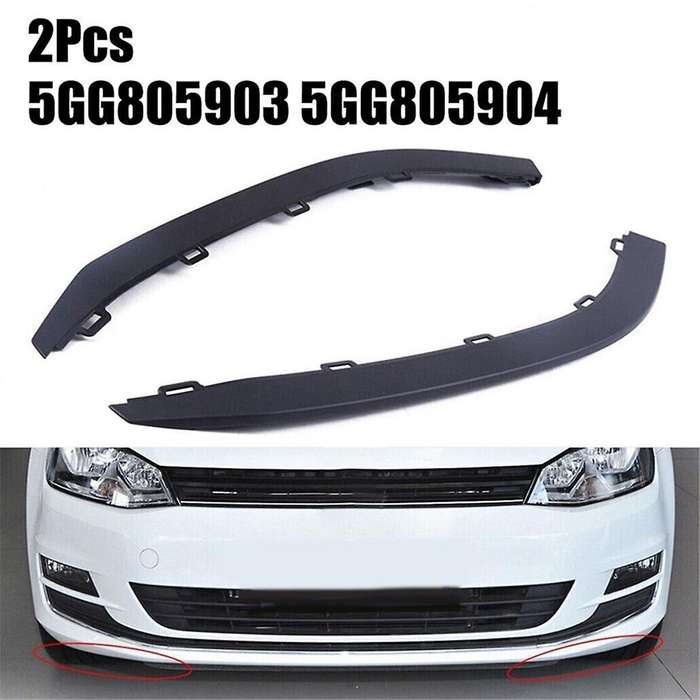 1 Pair Car Front Bumper Spoiler Molding Trim for Golf Mk7 2013-2017 Bumper Guards 5gg805903 5gg80590