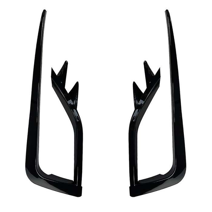1 Pair Car Front Fog Lamp Eyebrow Wind Knife Eyelid Cover Frame for Golf MK7.5 2017-2020 Fog Light E